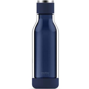 Asobu ASOBU Inner Peace Glass and Tritan Encased 17 Ounce Travel Water Bottle - Blue