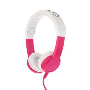 BuddyPhones BUDDYPHONES Explore Foldable Headphones with Mic Pink