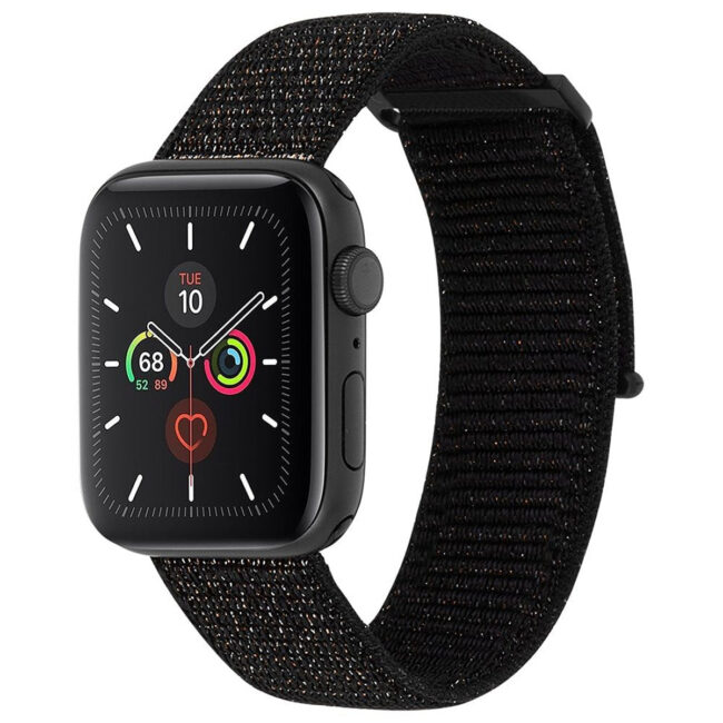 Case-Mate CASE-MATE  42-44mm Apple Watch Nylon Band – Mixed Metallic Black in UAE