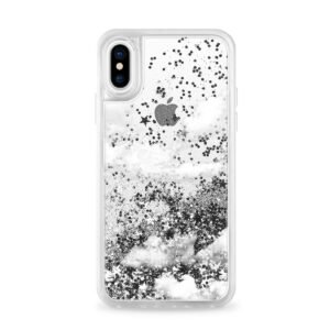 Casetify CASETIFY Glitter Case Silver Clouds for iPhone XS Max