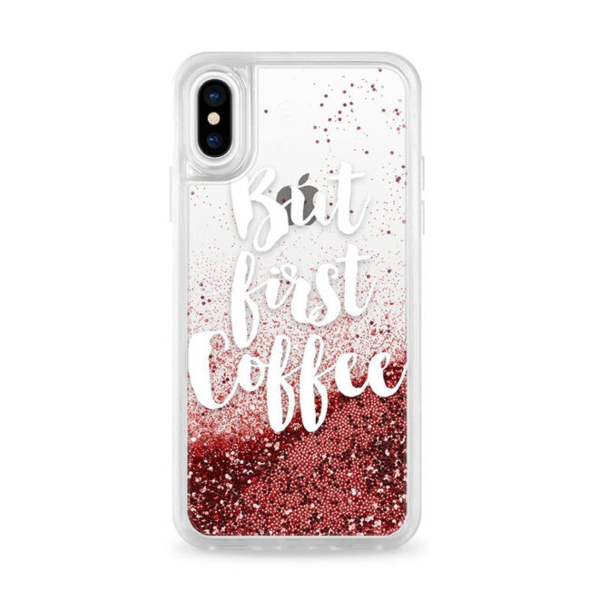 Casetify CASETIFY Glitter Case Rose Gold But First Coffee for iPhone XS/X in UAE