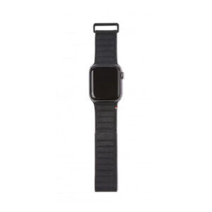 Decoded DECODED 42-44mm Leather Magnetic Traction Strap for Apple Watch Series 5, 4, 3, 2, and 1 – Black in UAE