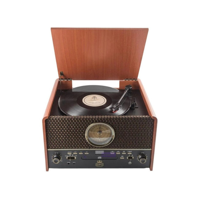 GPO Retro GPO Chesterton Stand Alone Turntable with Built-In Speaker and FM Radio in UAE