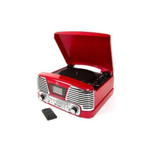 GPO Retro GPO Memphis Record Player Red