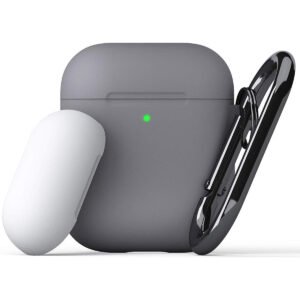 KeyBudz KEYBUDZ PodSkinz Switch Case with Carabiner for AirPods 1 & 2 - Earl Grey