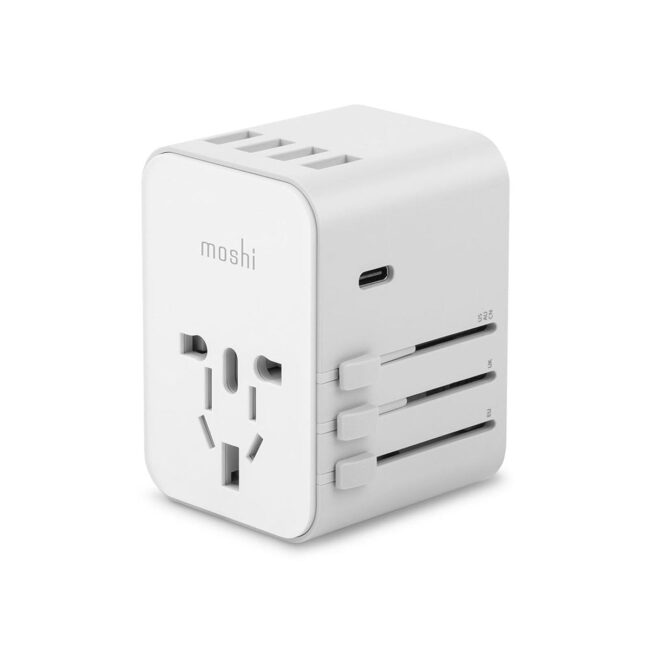Moshi MOSHI World Travel Adapter with USB-C and USB-A Ports – White in UAE