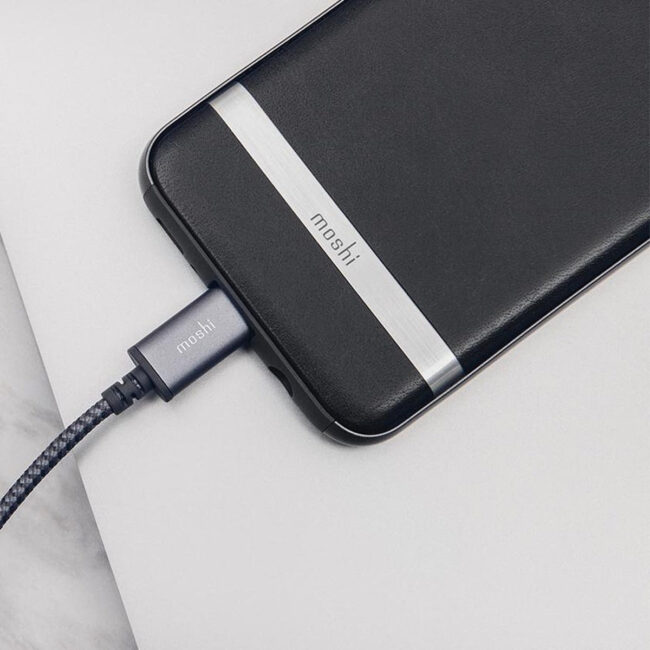 st-mi-mshi-l-084211-01.jpg Moshi MOSHI Integra USB-C To USB-A Charge / Sync Cable Titanium Gray in UAE