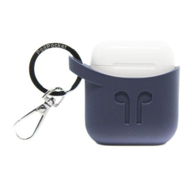 st-pt-pp-apods-blue-01.jpg Pod Pocket PODPOCKET Silicone Case for Apple AirPods Indigo Blue in UAE