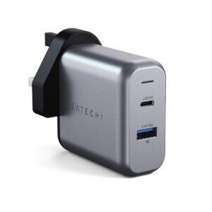 Satechi SATECHI 30W Dual Port Wall Charger (USBC + USBA) UK - Space Gray
