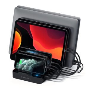 Satechi SATECHI 7-Port USB Charging Station Dock With Type-C Ports - Black