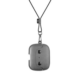 Woodcessories WOODCESSORIES AirPod Pro Leather Necklace - Stone Gray