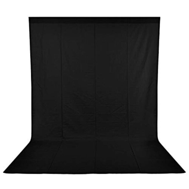 Visico Cloth-Muslin Background 3X6Mtr Black in UAE