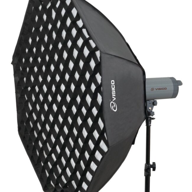 Visico Octagun Softbox Umbrella Brolly Reflector for Speedlight  With Grid- 95Cm in UAE