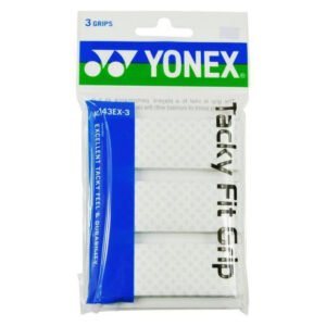 Yonex Ac143Ex-3 Tacky Fit Grip White Tape