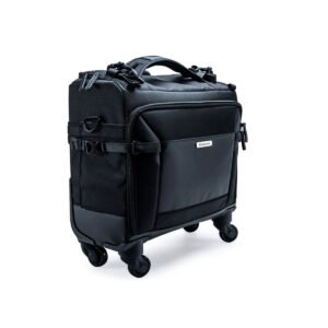 Vanguard VEO SELECT 42T Trolley Camera Bag – Black, Airline Carry-On, Rolling Case, 15" Laptop Storage, Tripod Carry