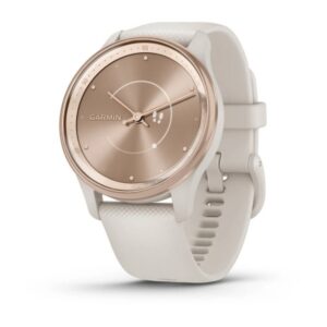 Garmin Vivomove Trend, Peach Gold Stainless Steel Bezel With Ivory Case And Silicone Band