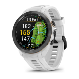 Garmin Approach S70 -42 Mm – Black Ceramic Bezel With White Silicone Band
