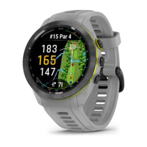 Garmin Approach S70 -42 Mm – Black Ceramic Bezel With Powder Gray Silicone Band