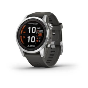 Garmin Fenix 7S Pro – Solar Edition- Silver With Graphite Band
