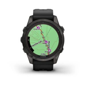 Garmin Fenix 7S Pro – Sapphire Solar Edition-Carbon Gray Dlc Titanium With Black Band