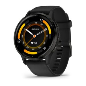 GARMIN Venu 3 – 45mm, Black Leather | AMOLED GPS Smartwatch with Up to 12 Days of Battery Life | Advanced Health & Fitness Features | Bright LED Flashlight, Advanced Sleep Tracking