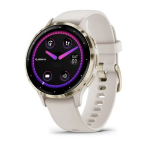 GARMIN Venu 3S – 41mm, Ivory | AMOLED Fitness Smartwatch with Touchscreen | Up to 14 Days of Battery Life | Lightweight Design, Advanced Health and Wellness Features |Builtin Speaker &Microphone