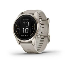 Garmin Epix Pro (Gen 2) Sapphire Edition- 42Mm -Soft Gold With Light Sand Silicone Band