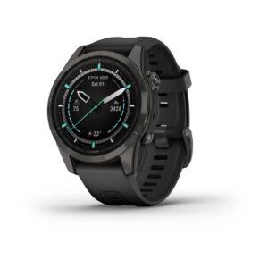 Garmin Epix Pro (Gen 2) Sapphire Edition- 42Mm -Carbon Gray Dlc Titanium With Black Silicone Band