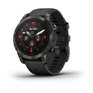 Garmin Epix Pro (Gen 2) Sapphire Edition- 47Mm -Carbon Gray Dlc Titanium With Black Silicone Band