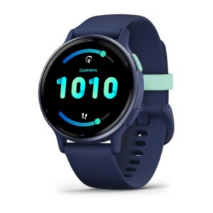 GARMIN Vivoactive 5 – 42mm, Navy | Amoled GPS Fitness Smartwatch | Upto 11 Days of Battery Life | 30+ Sports Apps, Advanced Health Monitoring, Sleep Tracking, Music | Body Battery Monitoring