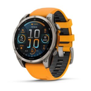 GARMIN Fenix 8 ā 47mm,Orange/graphite | Premium AMOLED Multisport GPS Smartwatch with Touchscreen Up to 16 Days of Battery Life | Advanced Health and Training Features, Builtin LED Flashlight