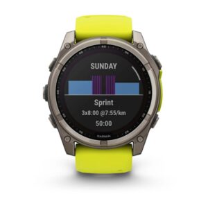 GARMIN Fenix 8 Solar – 51mm, Amp yellow/graphite | Premium AMOLED Multisport GPS Smartwatch with Touchscreen Up to 48 Days of Battery Life | Advanced Health & Training Features, Builtin LED Flashlight
