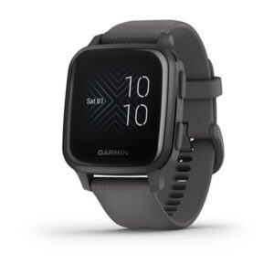 Garmin Venu Sq, Slate Aluminium Bezel With Shadow Grey Case And Silicone Band