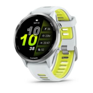 GARMIN Forerunner 970 – 47mm, Whitestone Case | Premium GPS Running & Triathlon Sports Watch | AMOLED Display and Up to 15 Days of Battery Life | Built-in LED Flashlight, Speaker and Microphone