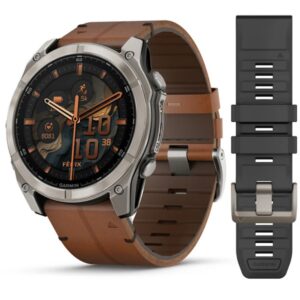 GARMIN Fenix 8 – 51mm, Slate Gray | Premium AMOLED Multisport GPS Smartwatch with Touchscreen | Up to 29 Days of Battery Life | Advanced Health and Training Features, Built-in LED Flashlight