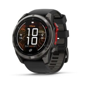 GARMIN Fenix 8 Pro – 51mm, Black/pebble grey | MicroLED Premium Multisport GPS Smartwatch | Rugged Design Up to 27 Days of Battery Life | LTE and Inreach features are not supported in the UAE