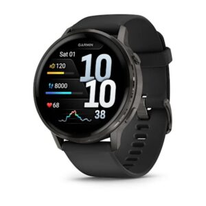 GARMIN Venu 4 – 45mm, Slate with Black | AMOLED GPS Smartwatch with Up to 12 Days of Battery Life | Advanced Health & Fitness Features | Bright LED Flashlight, Advanced Sleep Tracking