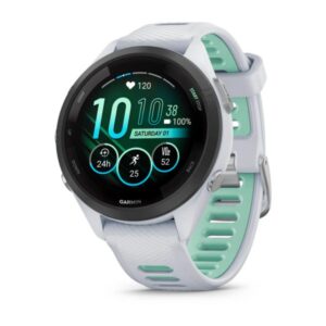 GARMIN Forerunner 265S – 42mm, Whitestone/Neo Tropic | GPS Runners Sports Watch with Up to 15 Days of Battery Life | Triathlon Smartwatch with Colorful AMOLED Touchscreen Display