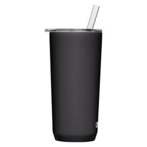 CamelBak Horizon 20oz Straw Tumbler – Insulated Stainless Steel Travel Mug, Black