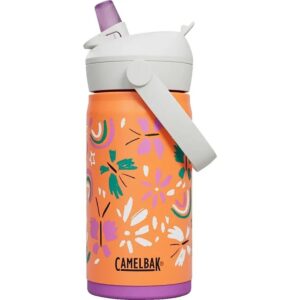 CamelBak Thrive™ Flip Straw Kids 12oz Insulated Stainless Steel Water Bottle – Butterfly Rainbow Design