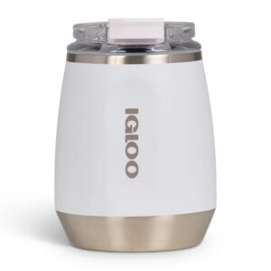 Igloo 10oz Stainless Steel Wine Tumbler - White