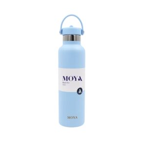 Black Sea 700ml Stainless Steel Water Bottles Straw