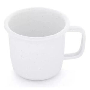 Barebones Rolled Enamelware Mug Soft White