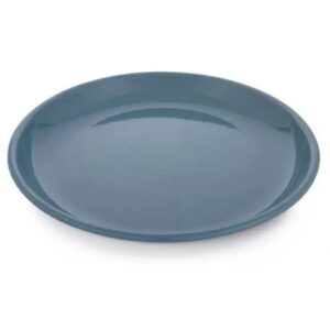 Barebones Rolled Enamelware Plate Smoky Blue
