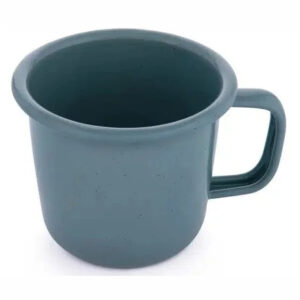 Barebones Rolled Enamelware Mug Smoky Blue