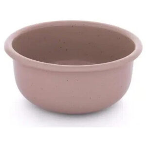 Barebones Rolled Enamelware Side Bowl Dusty Rose