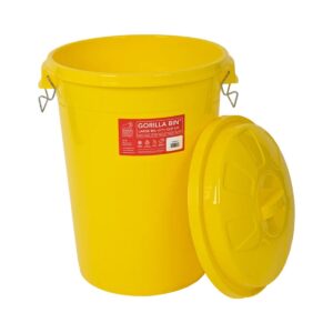 Red Gorilla Heavy-Duty 80L Bin with Lid - Yellow