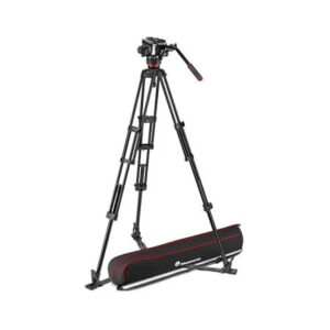 Manfrotto 504X Fluid Video Head with Alu Twin leg tripod GS